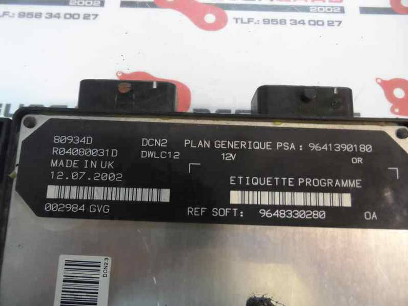 CENTRALITA MOTOR UCE CITROEN XSARA BERLINA 2002 1.9 D (69 CV)