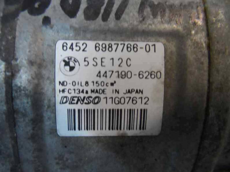 COMPRESOR AIRE ACONDICIONADO BMW SERIE 1 BERLINA 2006 2.0 TURBODIESEL (143 CV)