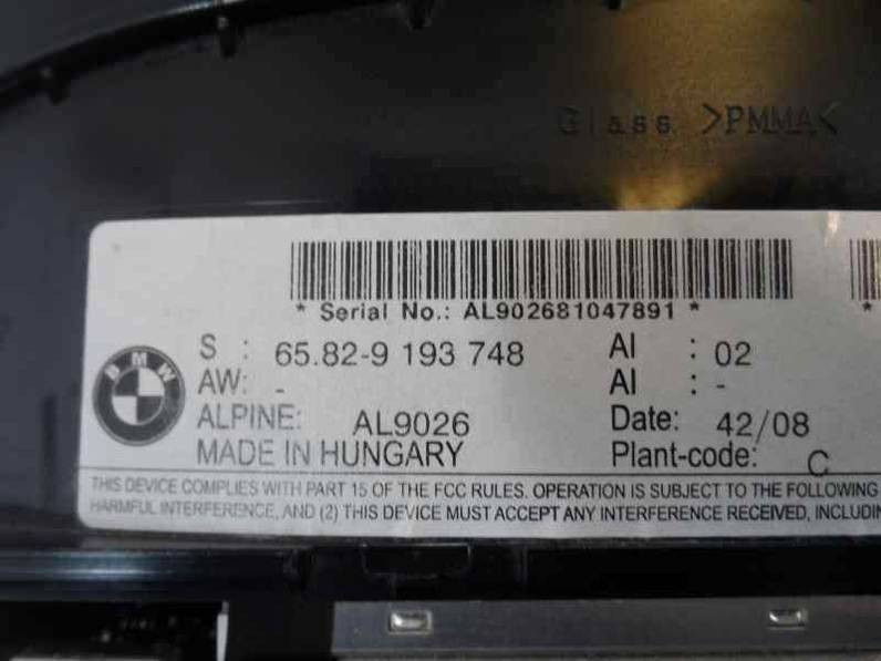 PANTALLA MULTIFUNCION BMW SERIE 5 BERLINA 2008 2.0 TURBODIESEL (177 CV)