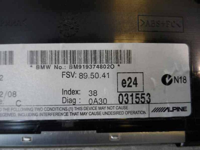 PANTALLA MULTIFUNCION BMW SERIE 5 BERLINA 2008 2.0 TURBODIESEL (177 CV)