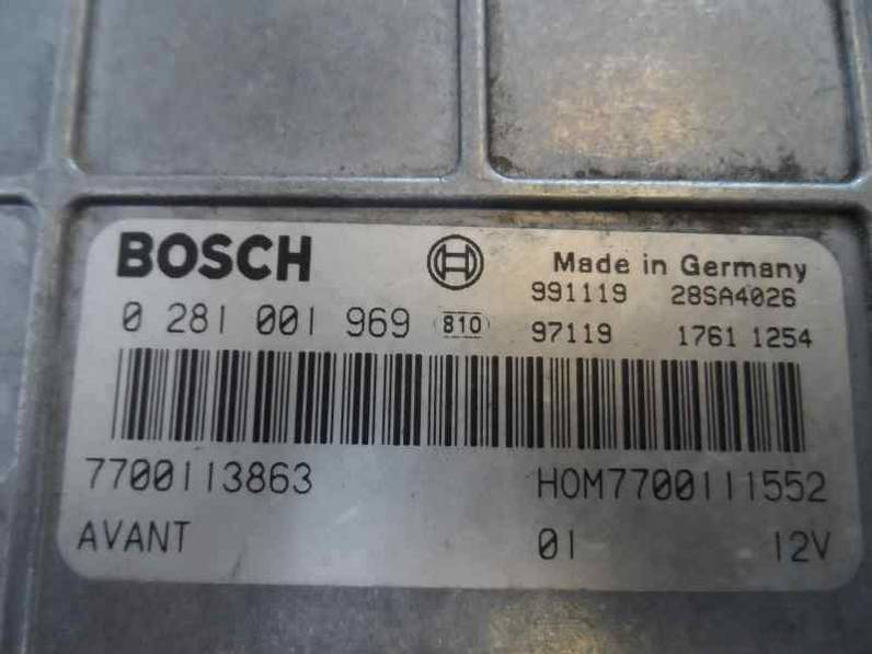 CENTRALITA MOTOR UCE RENAULT MEGANE I COUPE FASE 2 1999 1.9 DTI D (98 CV)