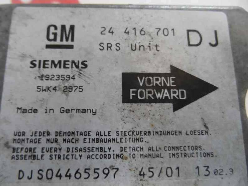 CENTRALITA AIRBAG OPEL VECTRA B BERLINA 2001 2.0 DTI (101 CV)