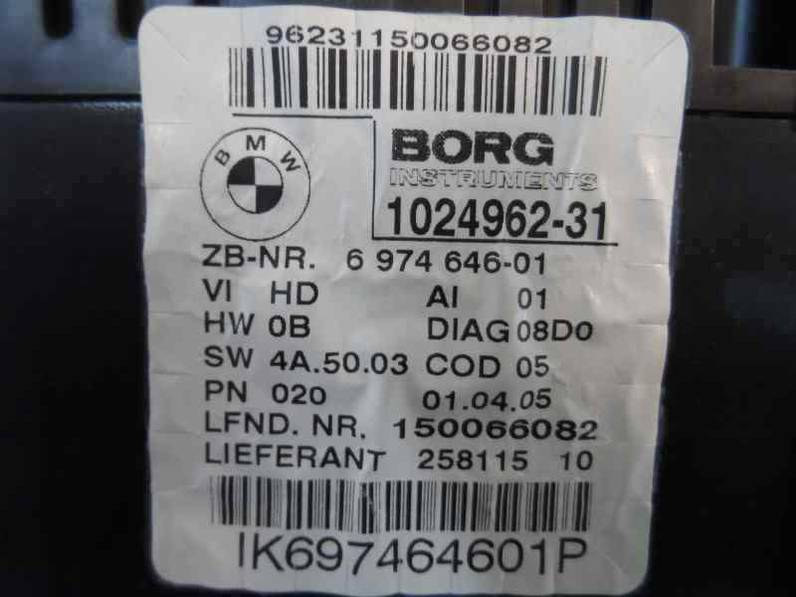 CUADRO INSTRUMENTOS BMW SERIE 1 BERLINA 2005 1.6 16V (116 CV)