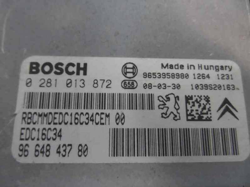 CENTRALITA MOTOR UCE CITROEN C4 PICASSO 2008 1.6 16V HDI FAP (109 CV)