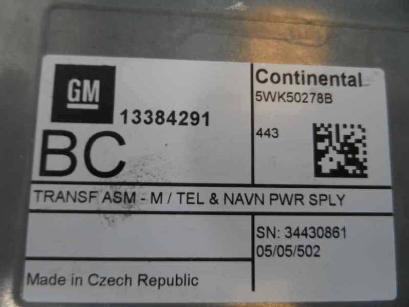 MODULO ELECTRONICO OPEL ASTRA J LIM 2014 1.7 16V CDTI (110 CV)