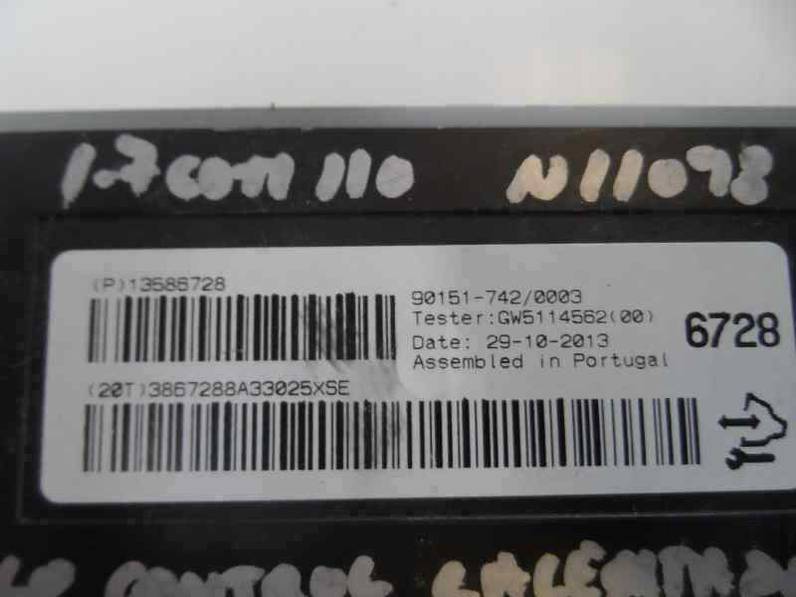 CAJA PRECALENTAMIENTO OPEL ASTRA J LIM 2014 1.7 16V CDTI (110 CV)