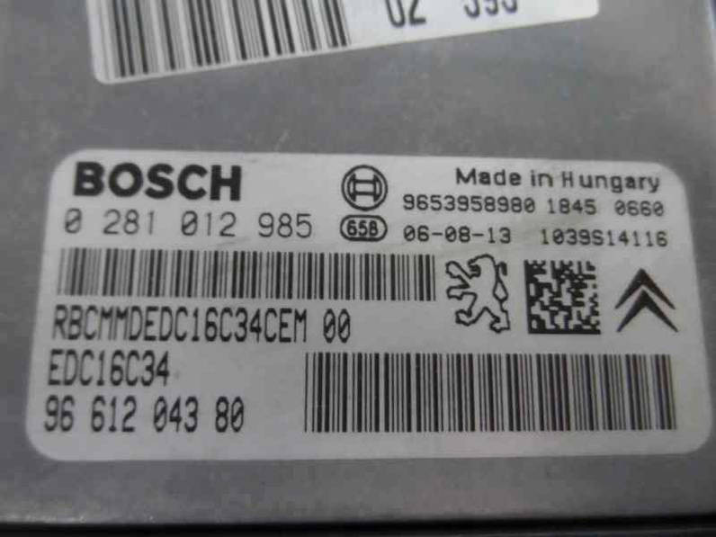 CENTRALITA MOTOR UCE PEUGEOT 207 2007 1.6 HDI FAP (109 CV)