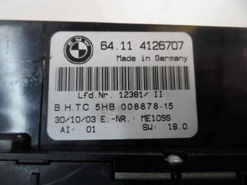 MANDO CLIMATIZADOR BMW SERIE 3 BERLINA 2001 2.0 16V D (150 CV)