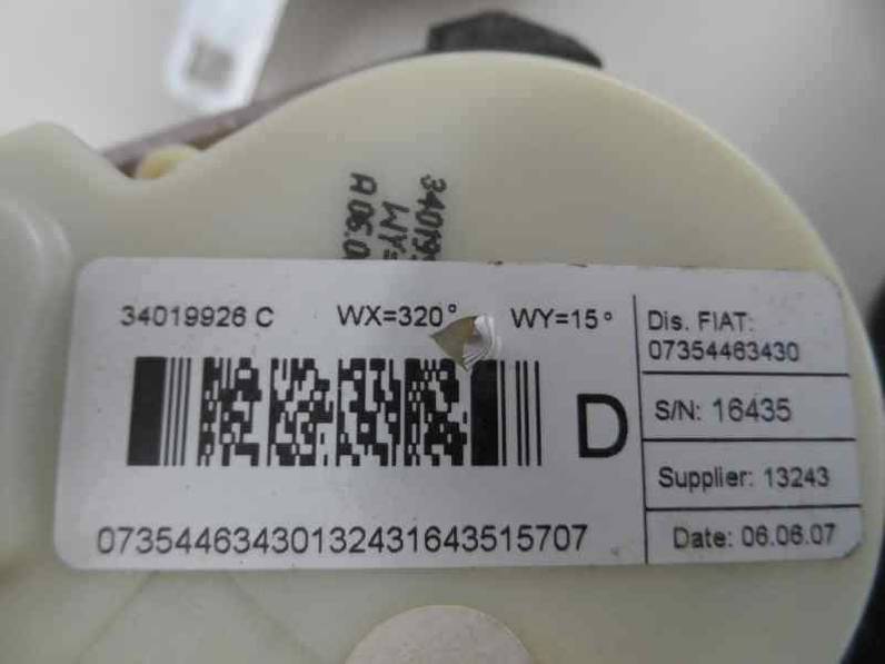 CINTURON SEGURIDAD TRASERO DERECHO FIAT BRAVO 2007 1.9 8V JTD (120 CV)