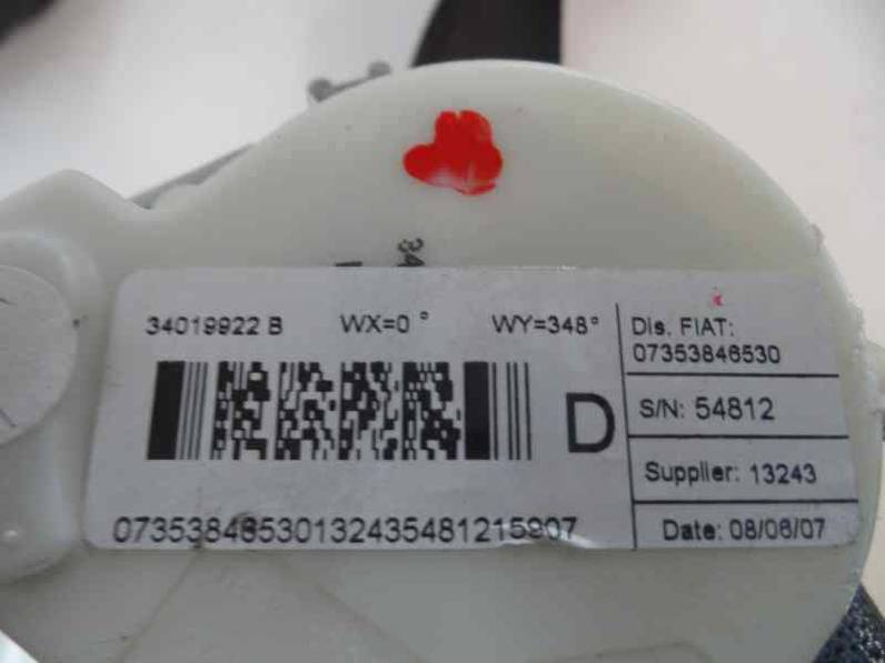 CINTURON SEGURIDAD DELANTERO DERECHO FIAT BRAVO 2007 1.9 8V JTD (120 CV)