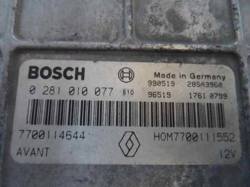 CENTRALITA MOTOR UCE RENAULT MEGANE I SCENIC 1999 1.9 DTI D (98 CV)