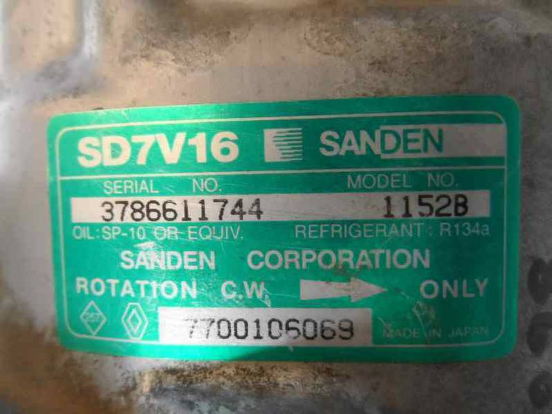 COMPRESOR AIRE ACONDICIONADO RENAULT CLIO II FASE I 1998 1.2 (58 CV)