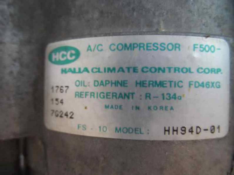 COMPRESOR AIRE ACONDICIONADO KIA SEPHIA 1993 1.5 (80 CV)