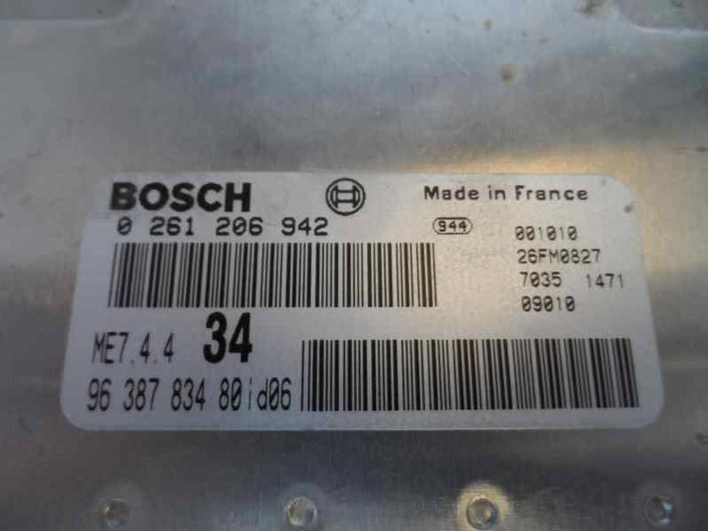 CENTRALITA MOTOR UCE PEUGEOT 206 BERLINA 2001 1.6 16V (109 CV)