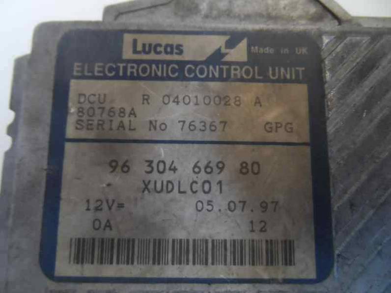 CENTRALITA MOTOR UCE PEUGEOT 406 BERLINA 1995 1.9 TURBODIESEL (92 CV)