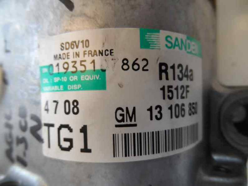 COMPRESOR AIRE ACONDICIONADO OPEL AGILA B 2009 1.3 16V CDTI (75 CV)