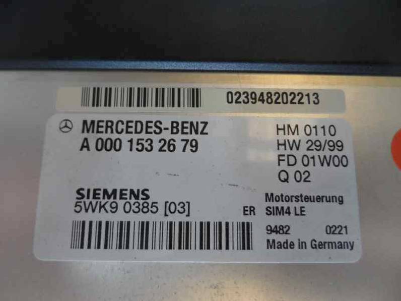 CENTRALITA MOTOR UCE MERCEDES CLASE CLK COUPE 2001 2.3 COMPRESOR (197 CV)