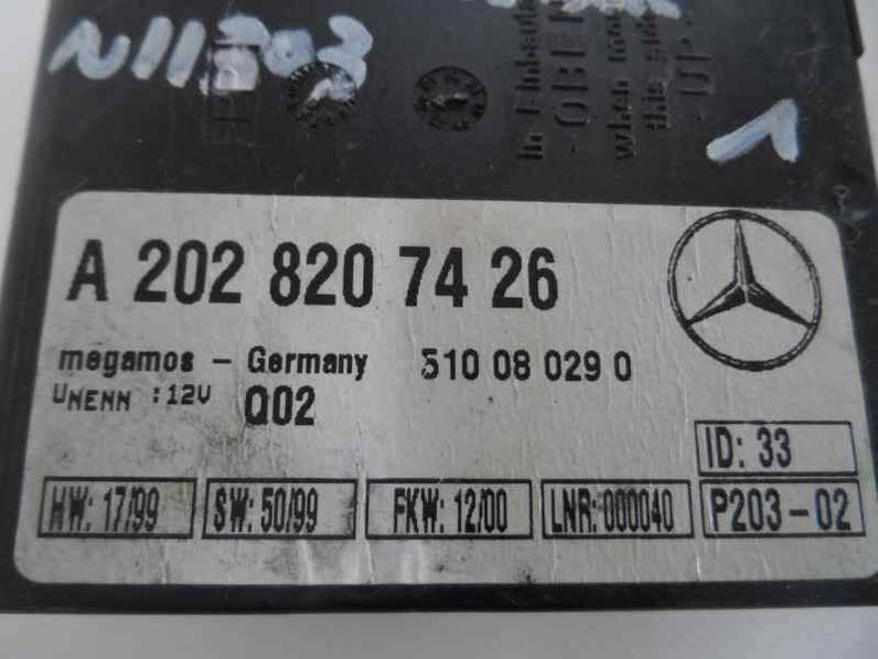 MODULO ELECTRONICO MERCEDES CLASE CLK COUPE 2001 2.3 COMPRESOR (197 CV)