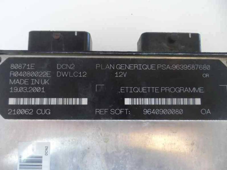 CENTRALITA MOTOR UCE PEUGEOT 306 BERLINA 3 4 5 PUERTAS 2001 1.9 D (69 CV)