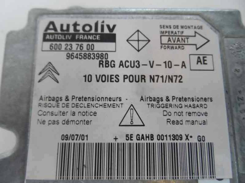 CENTRALITA AIRBAG CITROEN XSARA BERLINA 2001 1.6 16V (109 CV)
