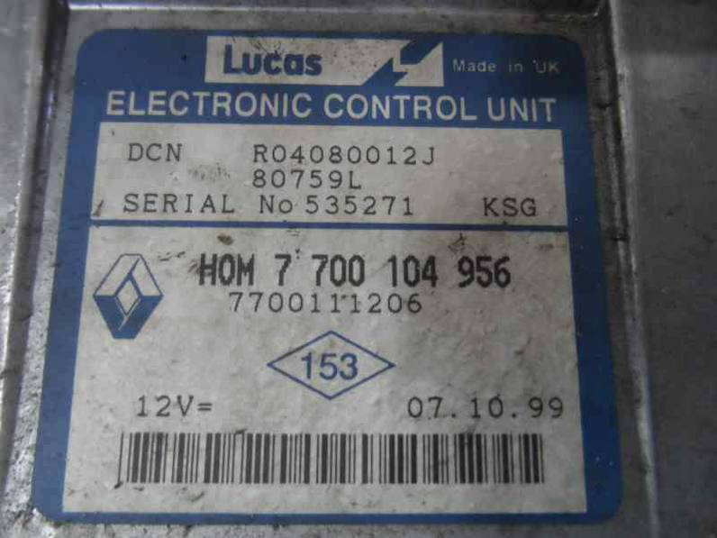 CENTRALITA MOTOR UCE RENAULT KANGOO 1999 1.9 D (64 CV)