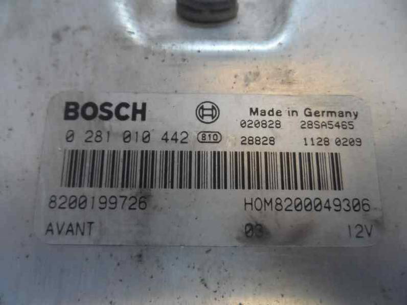 CENTRALITA MOTOR UCE RENAULT MEGANE I FASE 2 CLASSIC 2002 1.9 DTI D (80 CV)