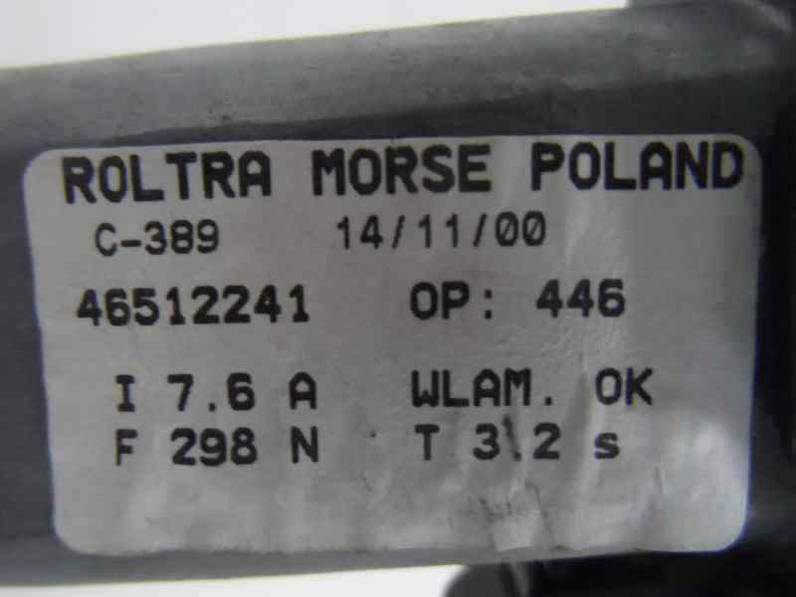 ELEVALUNAS DELANTERO DERECHO FIAT SEICENTO 2001 1.1 (54 CV)