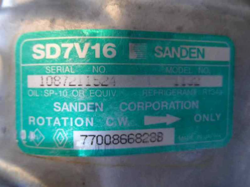 COMPRESOR AIRE ACONDICIONADO RENAULT MEGANE I BERLINA HATCHBACK 1996 2.0 (113 CV)