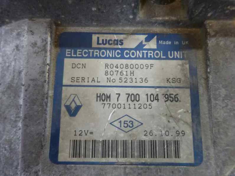 CENTRALITA MOTOR UCE RENAULT CLIO II FASE I 1999 1.9 D (64 CV)