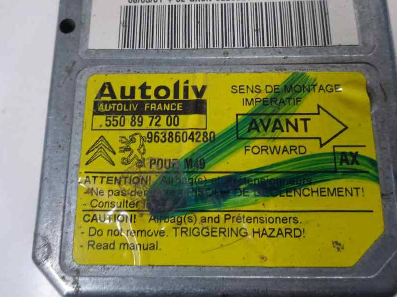 CENTRALITA AIRBAG PEUGEOT PARTNER 2002 1.9 D (69 CV)