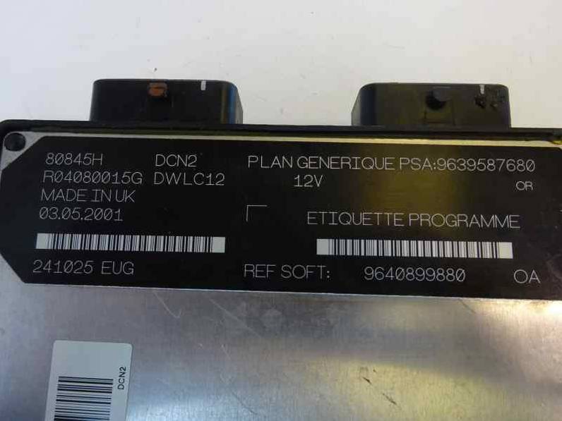 CENTRALITA MOTOR UCE PEUGEOT 206 BERLINA 2001 1.9 D (69 CV)