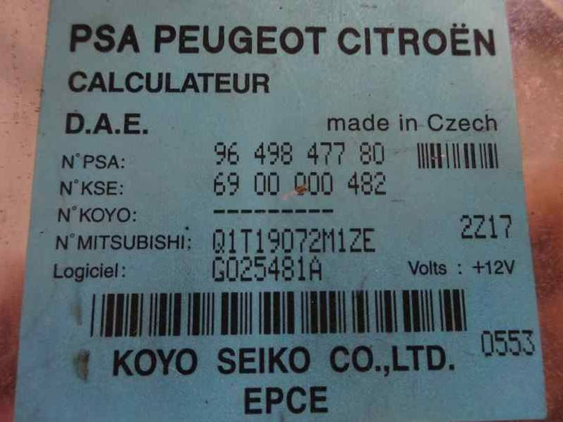 MODULO ELECTRONICO CITROEN C3 2003 1.4 HDI (68 CV)