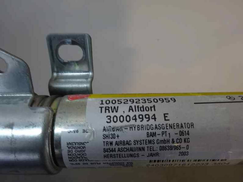 AIRBAG CORTINA DELANTERO DERECHO MERCEDES CLASE C BERLINA 2004 2.2 CDI (122 CV)