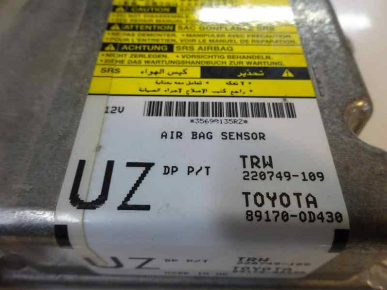 CENTRALITA AIRBAG TOYOTA YARIS 2010 1.4 TURBODIESEL (90 CV)