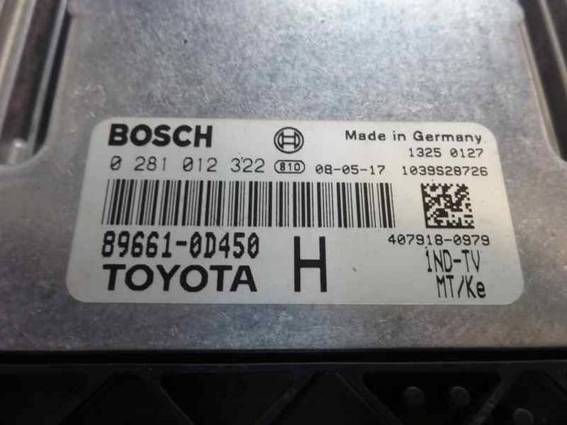 CENTRALITA MOTOR UCE TOYOTA YARIS 2008 1.4 TURBODIESEL