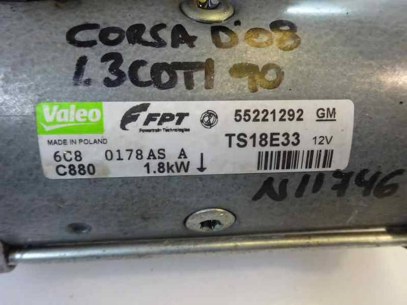 MOTOR ARRANQUE OPEL CORSA D 2008 1.3 16V CDTI (90 CV)