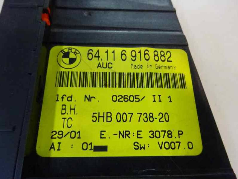 MANDO CLIMATIZADOR BMW SERIE 3 BERLINA 2001 2.0 16V D (136 CV)