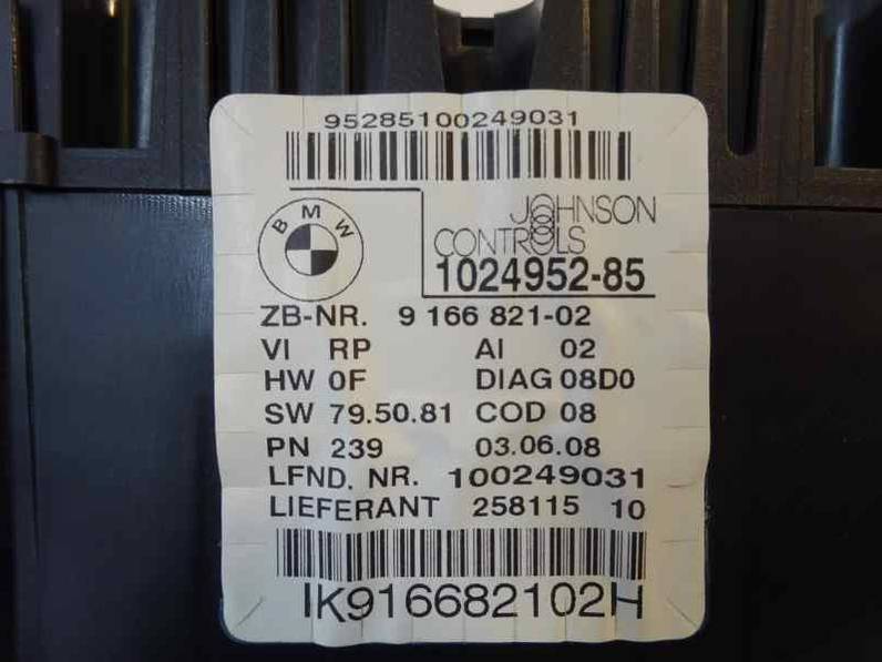 CUADRO INSTRUMENTOS BMW SERIE 1 BERLINA 2008 2.0 TURBODIESEL (143 CV)