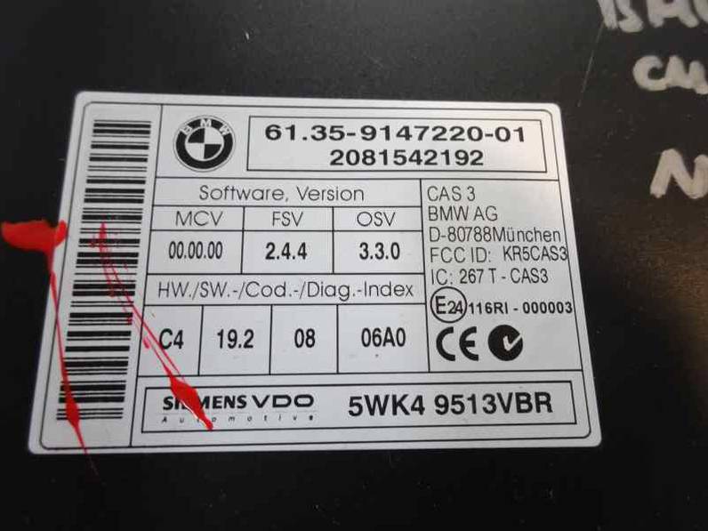 MODULO ELECTRONICO BMW SERIE 1 BERLINA 2008 2.0 TURBODIESEL (143 CV)