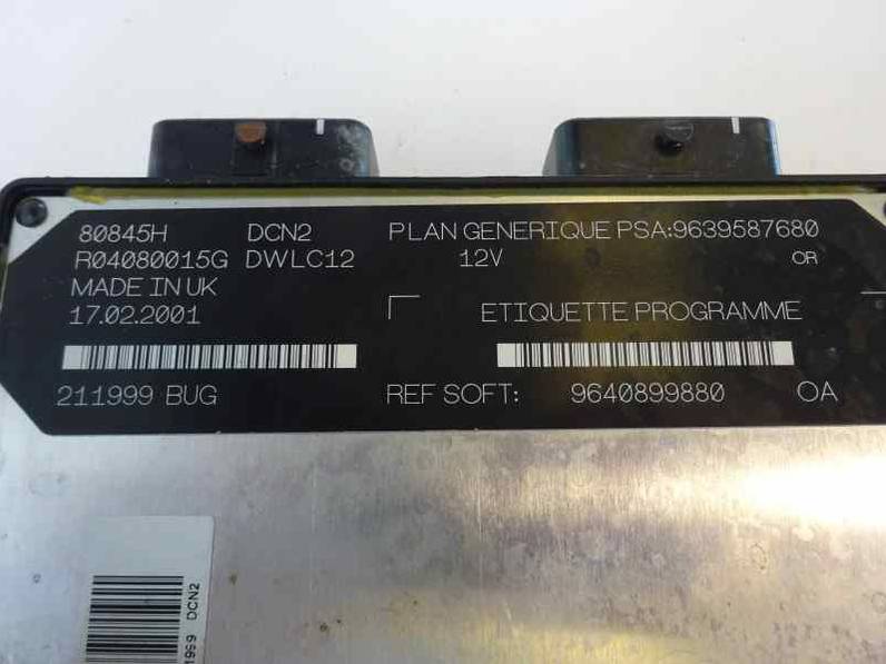 CENTRALITA MOTOR UCE PEUGEOT 206 BERLINA 2001 1.9 D (69 CV)