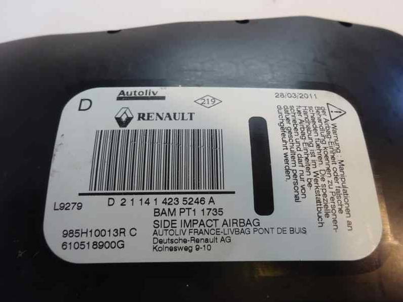 AIRBAG DELANTERO DERECHO RENAULT MEGANE III SPORT TOURER 2011 1.5 DCI D FAP (90 CV)