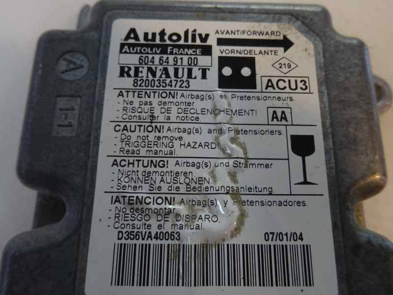 CENTRALITA AIRBAG RENAULT KANGOO 2004 1.9 D (54 CV)