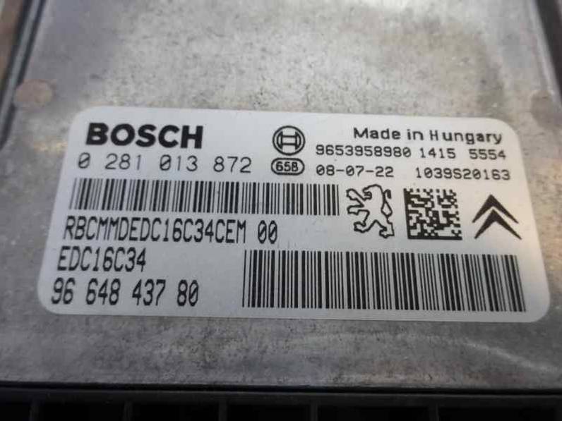 CENTRALITA MOTOR UCE PEUGEOT 207 2008 1.6 HDI (109 CV)