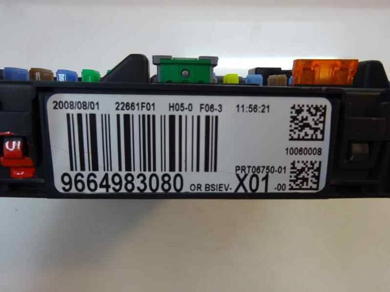 CAJA RELES FUSIBLES PEUGEOT 207 2008 1.6 HDI (109 CV)