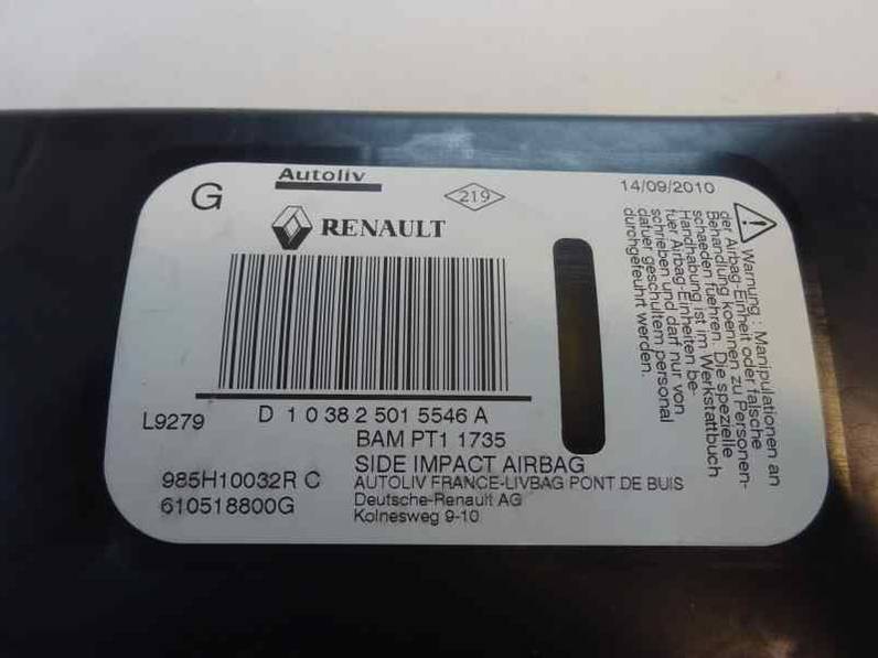 AIRBAG DELANTERO IZQUIERDO RENAULT MEGANE III BERLINA 5 P 2010 1.5 DCI D (106 CV)