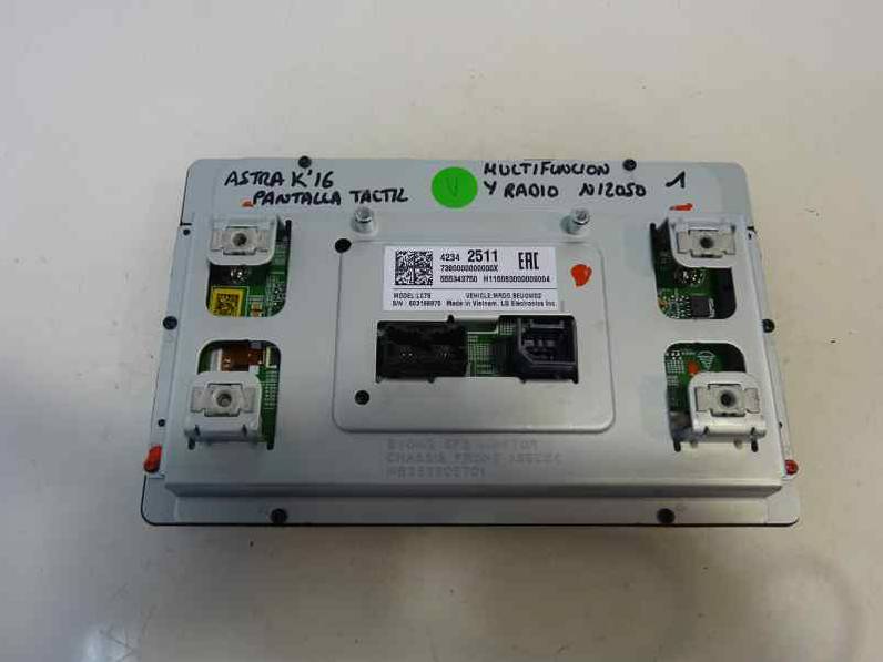 PANTALLA MULTIFUNCION OPEL ASTRA K LIM 5TURIG 2016 1.4 16V SIDI TURBO (125 CV)
