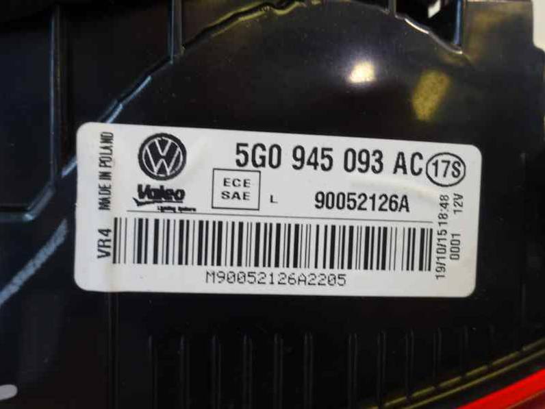 PILOTO TRASERO IZQUIERDO VOLKSWAGEN GOLF VII LIM 2015 1.6 16V TDI DPF (110 CV)