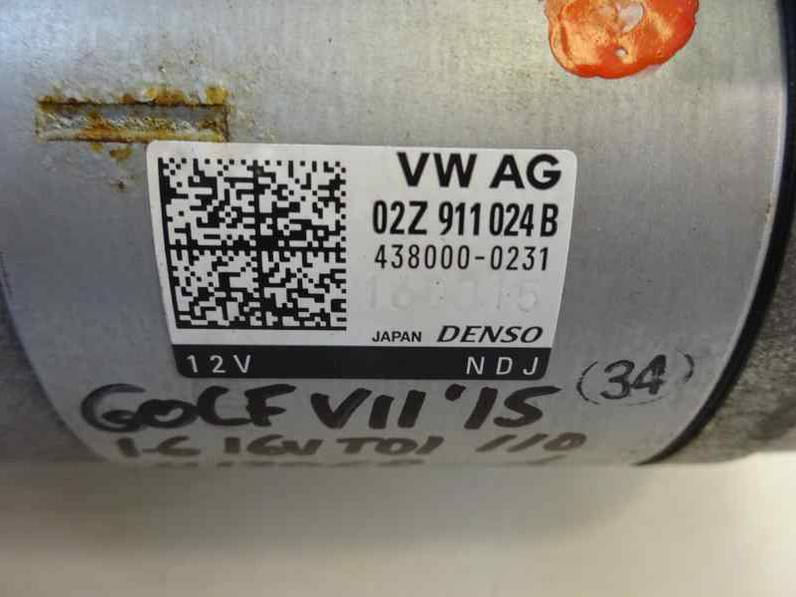 MOTOR ARRANQUE VOLKSWAGEN GOLF VII LIM 2015 1.6 16V TDI DPF (110 CV)
