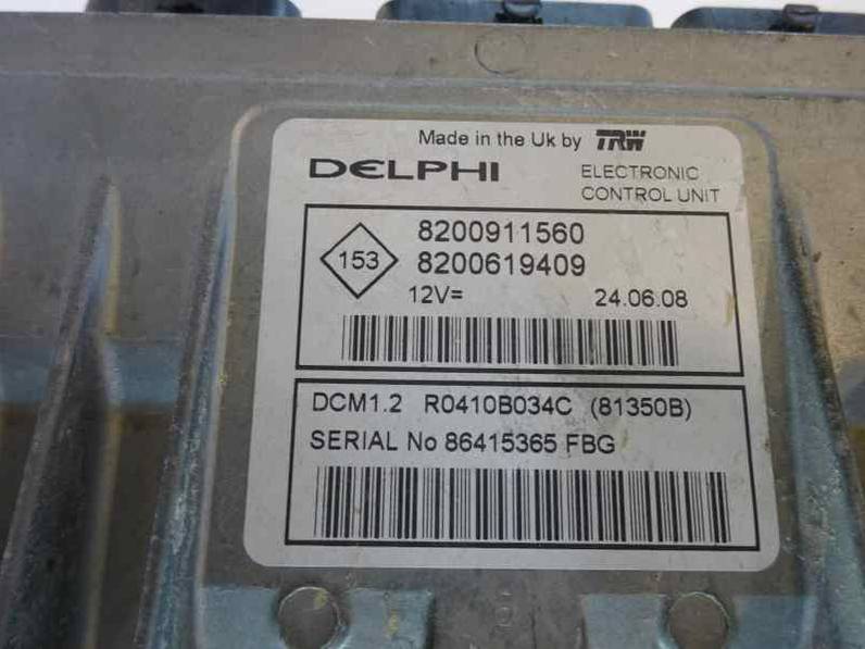 CENTRALITA MOTOR UCE RENAULT CLIO GRANDTOUR 2009 1.5 DCI D FAP (86 CV)