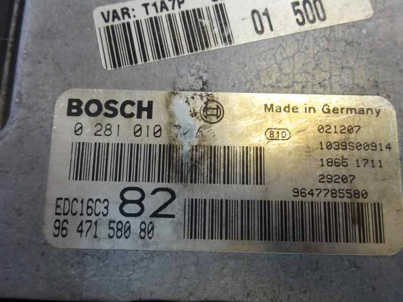 CENTRALITA MOTOR UCE PEUGEOT 206 BERLINA 2003 1.4 HDI (68 CV)